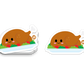 Boo Boo Buddies™ Thanksgiving Turkey Sticker – Cute Kawaii Vinyl, Waterproof Glossy 3″ Die‑Cut
