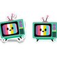 Boo Boo Buddies™ Television Sticker – Cute Kawaii Vinyl Sticker, Waterproof Glossy 3″ Die‑Cut
