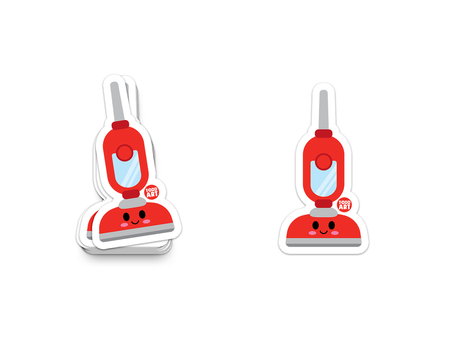 Boo Boo Buddies™ Vacuum Cleaner Sticker – Cute Kawaii Vinyl Sticker, Waterproof Glossy 3″