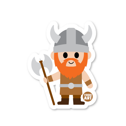 Boo Boo Buddies™ Viking Sticker – Cute Kawaii Vinyl Sticker, Waterproof Glossy 3″ Die‑Cut  boo-boobuddies.com +1 boo-boobuddies.com +1
