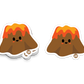 Boo Boo Buddies™ Volcano Sticker – Cute Kawaii Vinyl Sticker, Waterproof Glossy 3″
