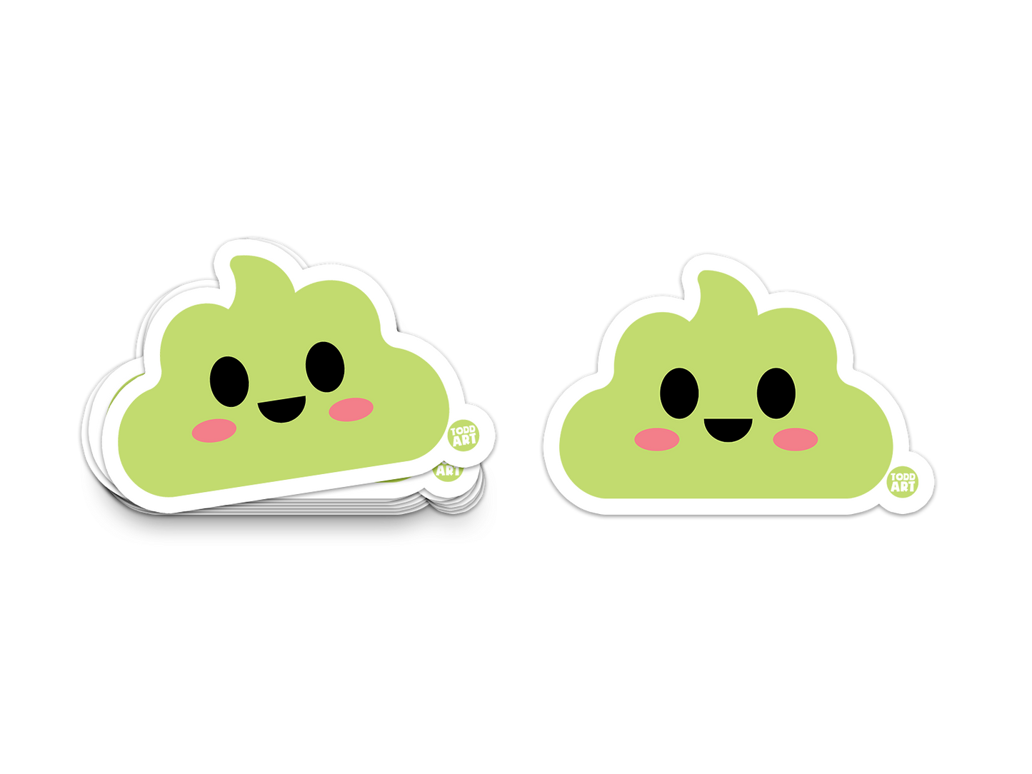 Boo Boo Buddies™ Wasabi Sticker – Cute Kawaii Vinyl Sticker, Waterproof Glossy 3″