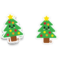 Boo Boo Buddies™ X-mas Tree Sticker – Cute Kawaii Vinyl Sticker, Waterproof Glossy 3″ Die‑Cut