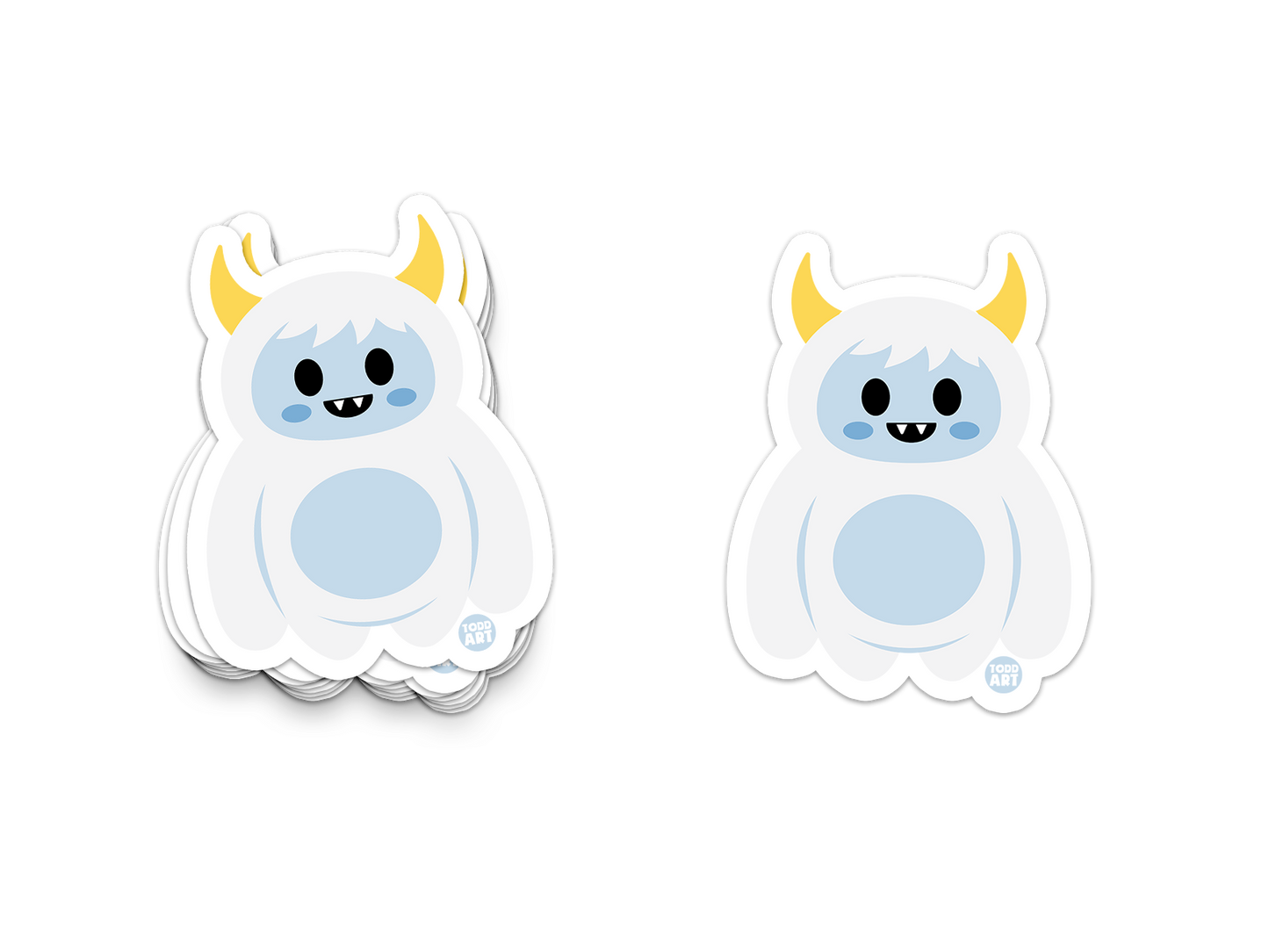 Boo Boo Buddies™ Yeti Sticker – Cute Kawaii Vinyl Sticker, Waterproof Glossy 3″ Die‑Cut
