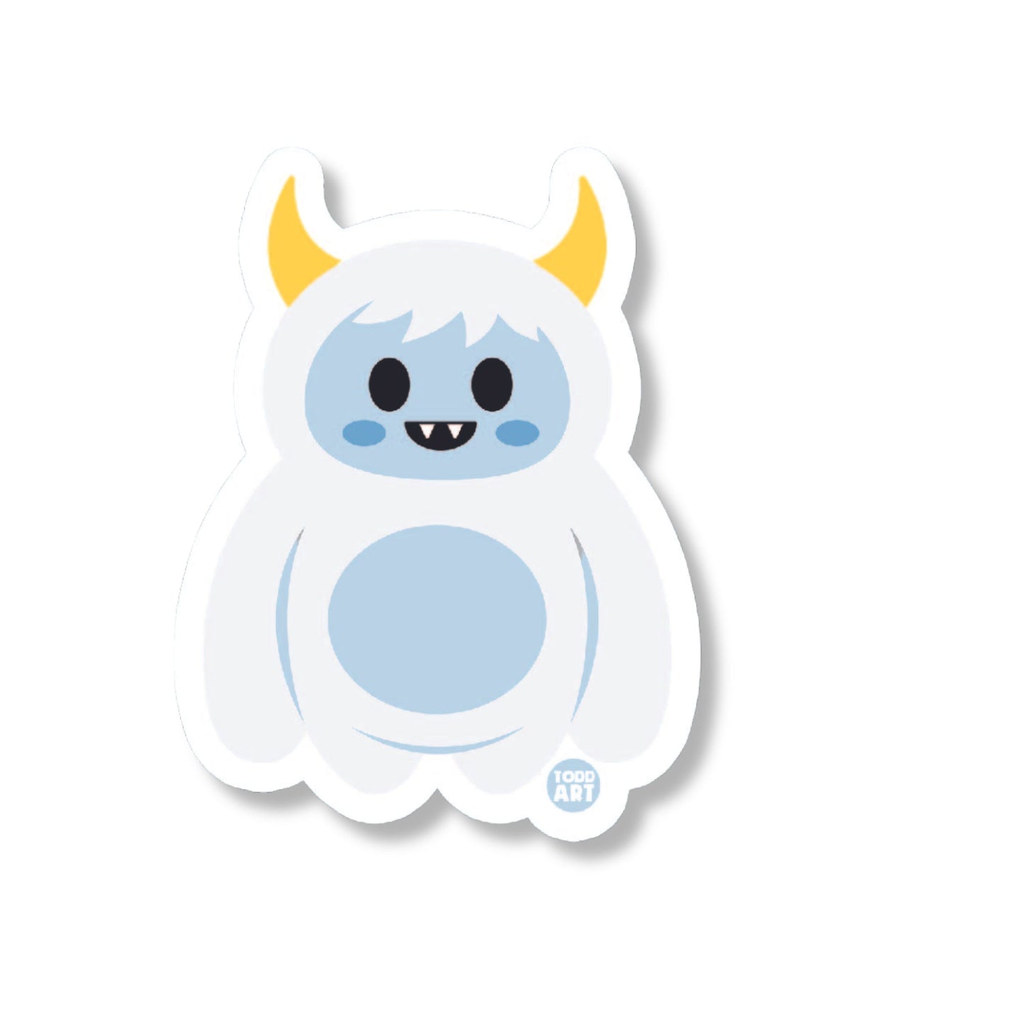 Boo Boo Buddies™ Yeti Sticker – Cute Kawaii Vinyl Sticker, Waterproof Glossy 3″ Die‑Cut