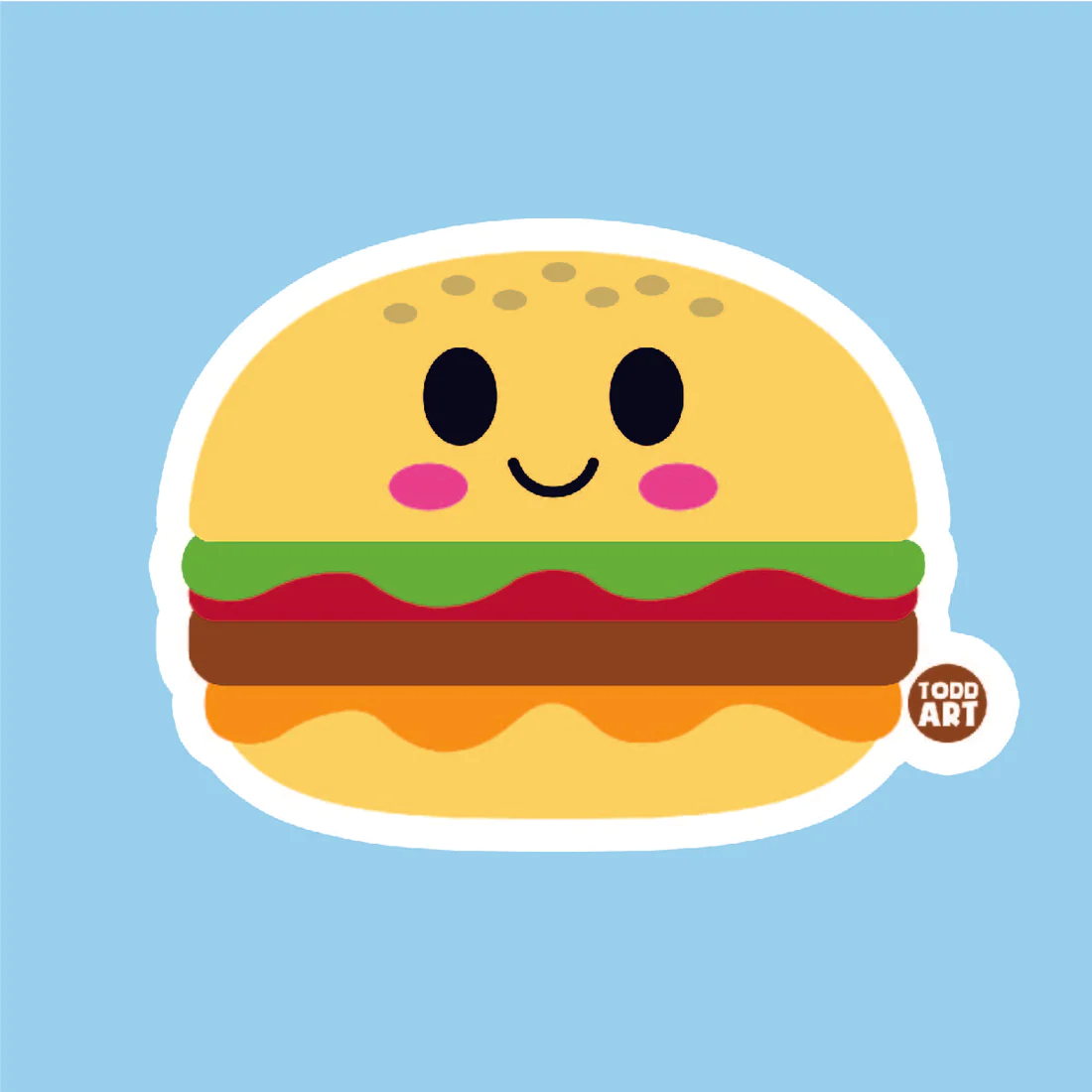 Burger Vinyl Sticker