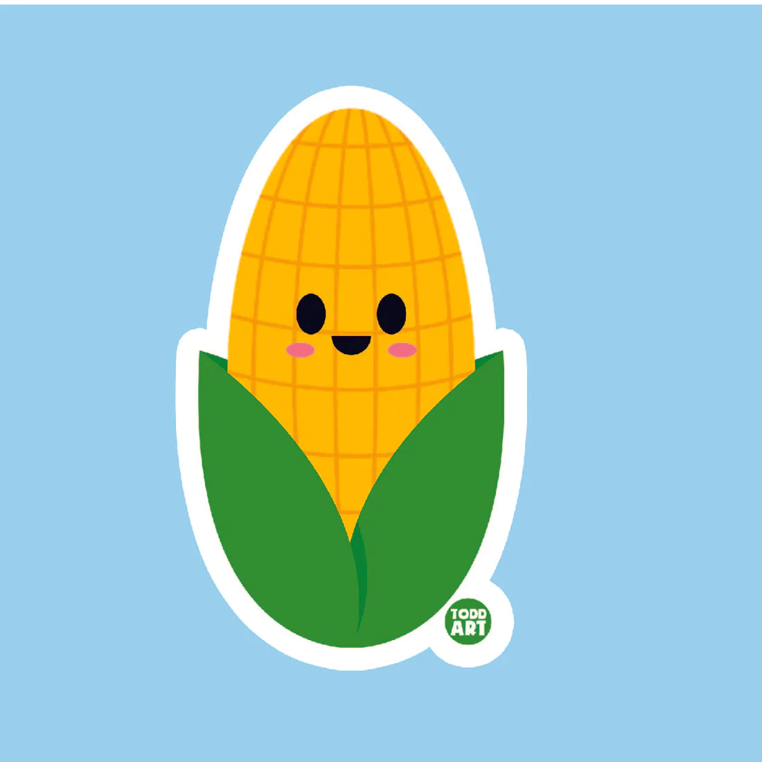 Corn on the Cob Vinyl Sticker