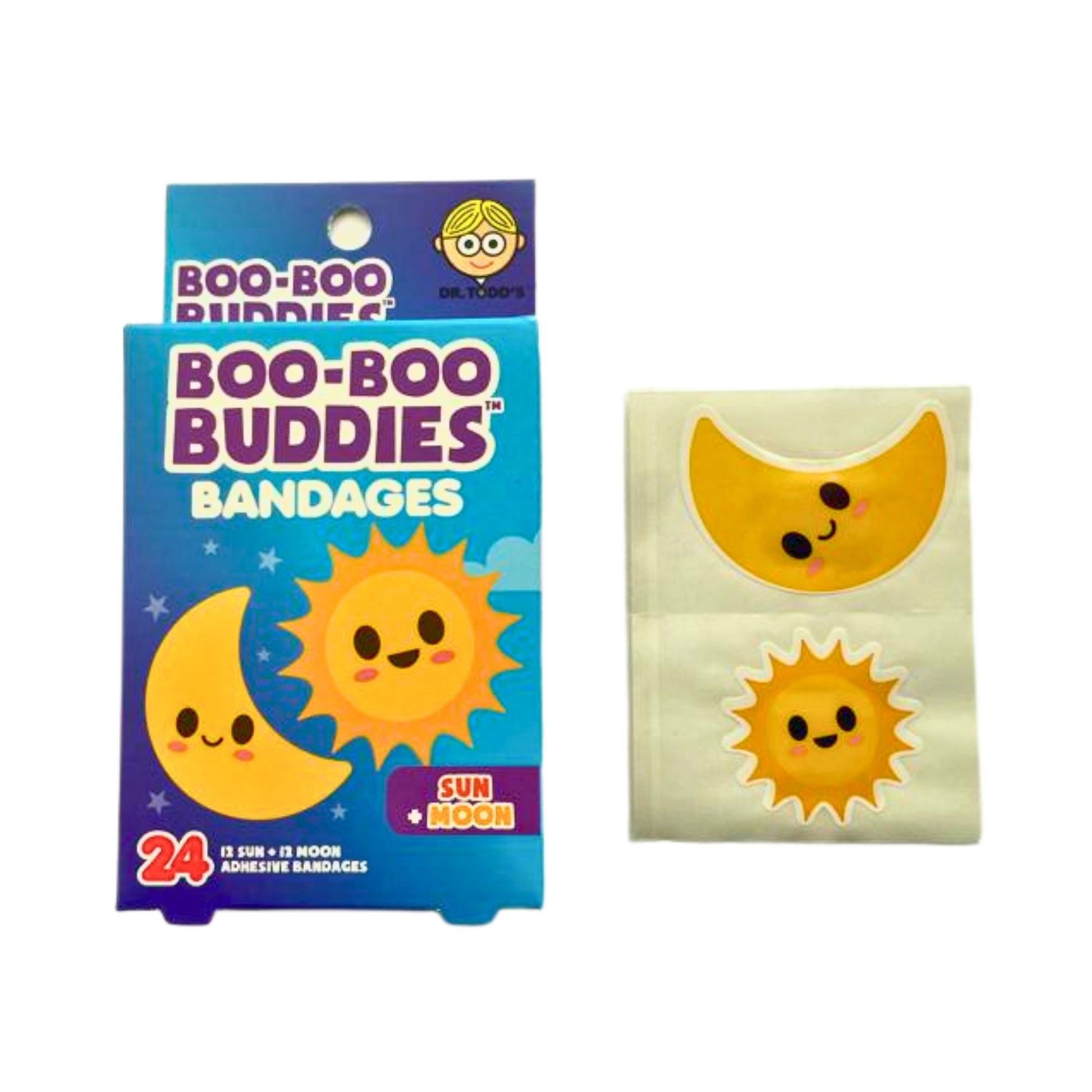 sun-moon-bandage-front, sun-moon-bandage-closeup, sun-moon-bandage-in-use
