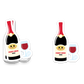 Boo Boo Buddies™ Wine Bottle & Glass Sticker – Cute Kawaii Vinyl Sticker, Waterproof Glossy 3″ Die‑Cut