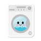 Boo Boo Buddies washing machine vinyl sticker — 3″ glossy waterproof, UV‑resistant die‑cut ideal for crafts