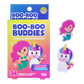 mermaid with pink. hair and unicorn with multicolor main and yellow horn bandage