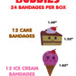 Boo Boo Buddies Bandages - Ice Cream and Cake - bandage dimensions