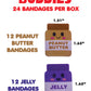 Boo Boo Buddies Bandages - Peanut Butter and Jelly - bandage dimensions